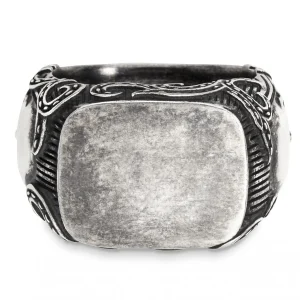 Ring 925/- Sterling Silber matt-oxidiert Totenkopf