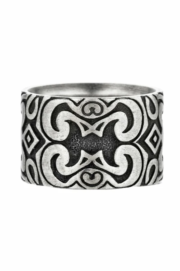 Ring 925/- Sterling Silber oxidiert matt Amerika