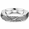 Ring 925/- Sterling Silber rhodiniert Wellen