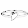 Ring 925/- Sterling Silber rhodiniert Zirkonia Herz