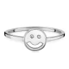 Ring 925 Sterling Silber rhodiniert Smile