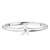 Ring 925 Sterling Silber rhodiniert Stern Zirkonia