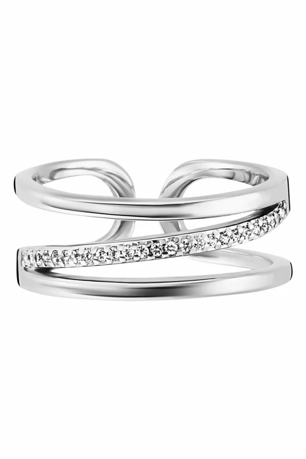 Ring 925/- Sterling Silber rhodinert Topas