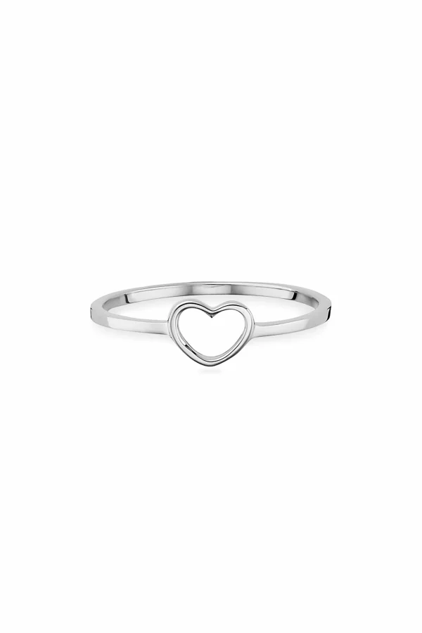 Ring 925/- Sterling Silber rhodiniert Herz