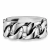 Ring 925/- Sterling Silber rhodiniert Ketten-Optik