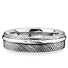 Ring 925 Sterling Silber rhodiniert Feder