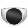 Ring 925/- Sterling Silber rhodiniert Onyx