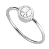 Ring 925/- Sterling Silber rhodiniert Peace