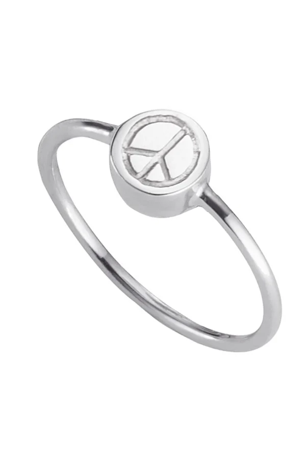 Ring 925/- Sterling Silber rhodiniert Peace