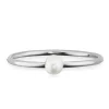 Ring 925/- Sterling Silber rhodiniert Perle