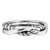 Ring 925/- Sterling Silber rhodiniert Seilstruktur