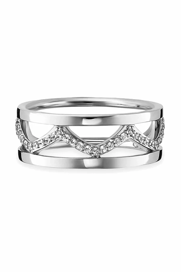 Ring 925/- Sterling Silber rhodiniert Topas