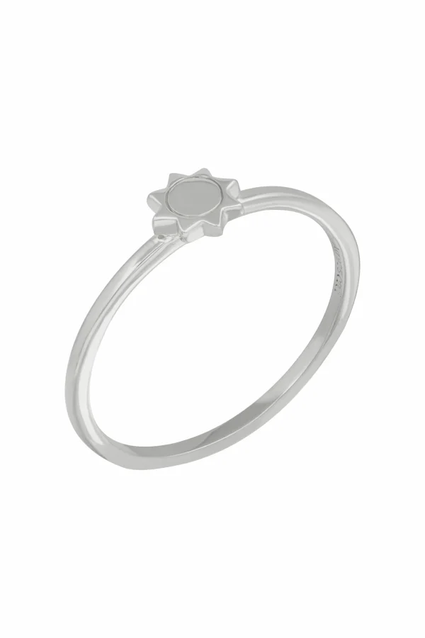 Ring 925 Sterling Silber rhodiniert Sonne