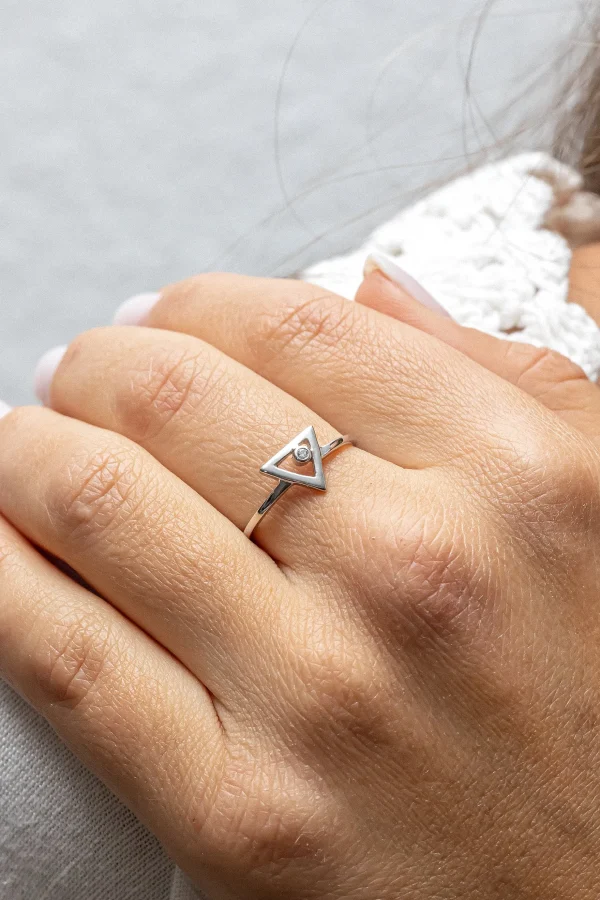 Ring 925 Sterling Silber rhodiniert Zirkonia