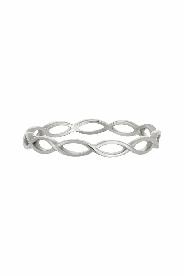 Ring 925/- Sterling Silber rhodiniert Cut Outs Stacking