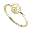 Ring 925/- Sterling Silber vergoldet Peace